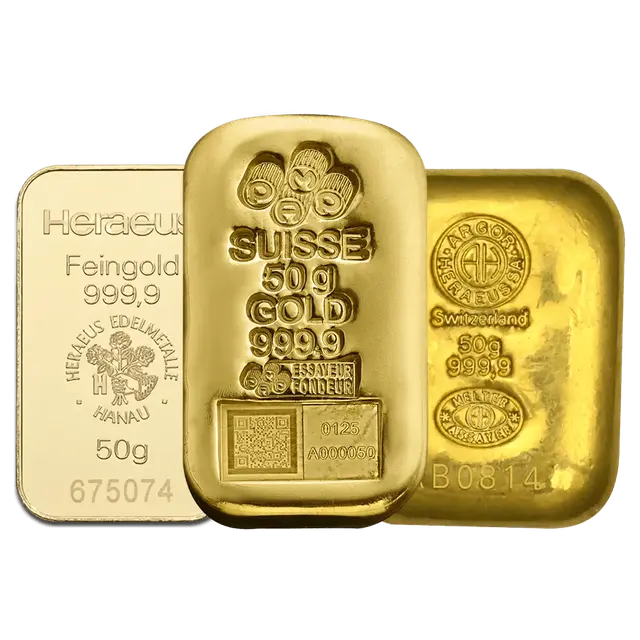 50 grammi Lingotto d'oro - Selezione casuale