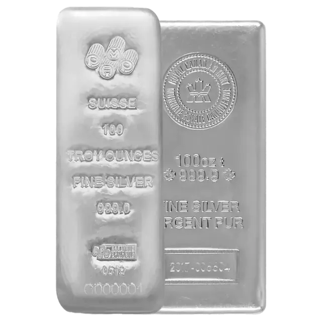 100 once Lingotto d'argento - Selezione casuale